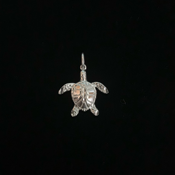 Silver Sea Turtle Necklace - Picture 2 of 2